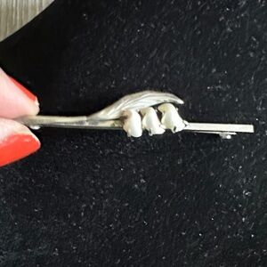 Elegant Silver Lily of the Valley Brooch